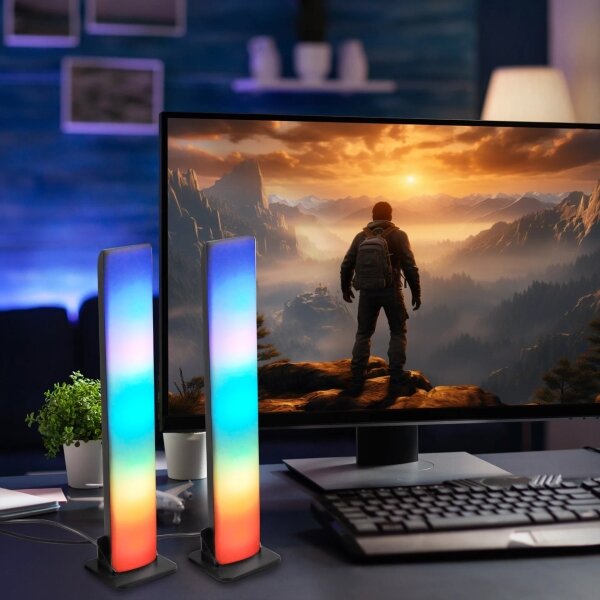 SET 2x LED RGB Lampada da tavolo dimmerabile LED/5W/5V + telecomando