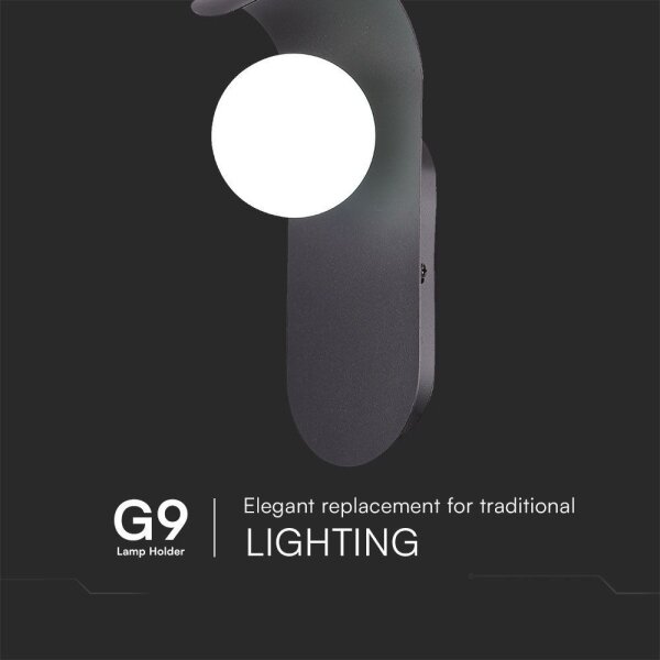 Applique 1xG9/5W/230V nero