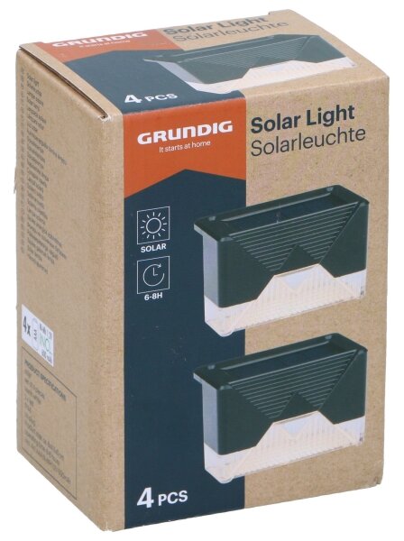 Grundig - Set 4x LED lampade solari da parete LED/1,2V 600 mAh IP44
