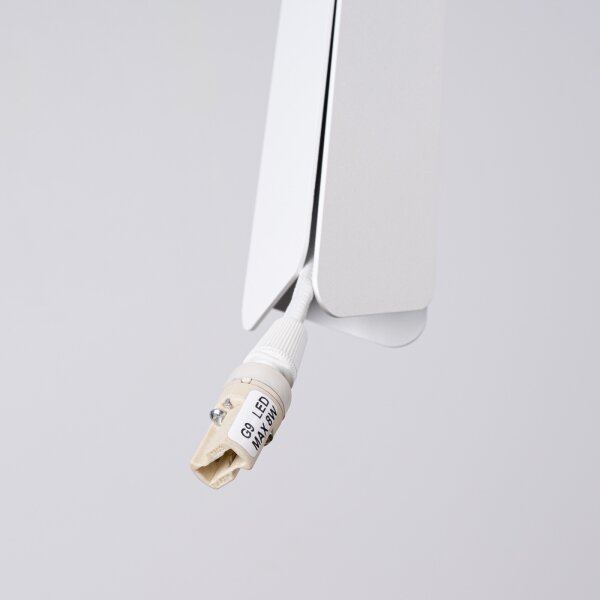 Sollux SL.1397 - Lampadario a sospensione con filo PRYSM 1xG9/8W/230V bianco