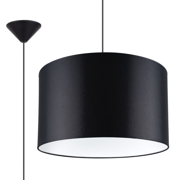 Sollux SL.1406 - Lampadario a sospensione con filo NOVA 1xE27/15W/230V diametro 40 cm nero
