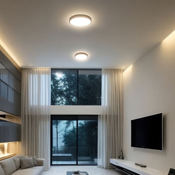Plafoniera LED da bagno LED/18W/230V IP44 3000K diametro 25 cm nero