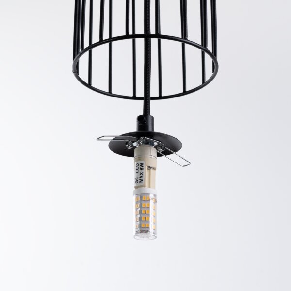 Sollux SL.1334 - Lampadario a sospensione con filo BRINA 3xG9/8W/230V nero