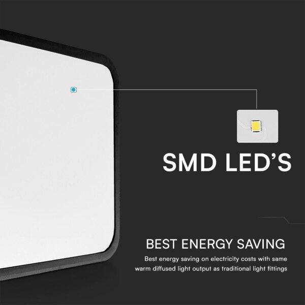 Plafoniera LED bagno con sensore 36W 230V IP44 4000K 42x42 cm + telecomando