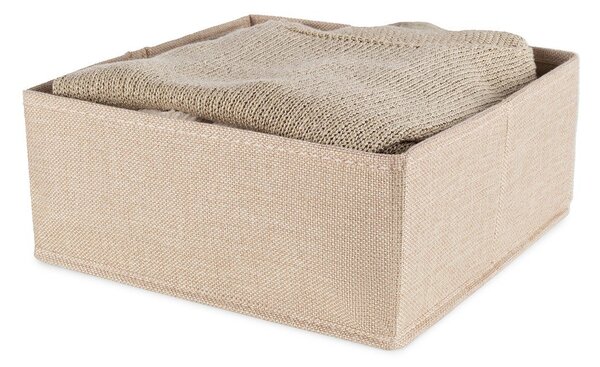 Scatola beige in tessuto 28x12x12 cm Sandy – Compactor