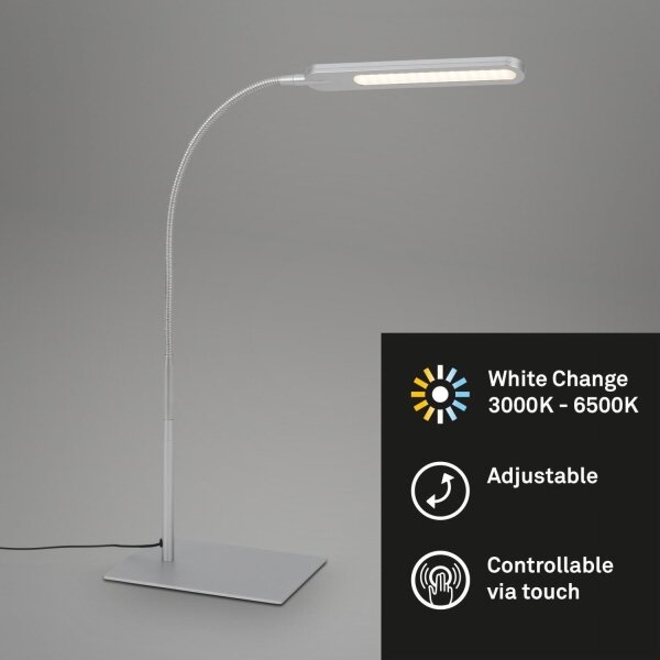 Briloner 7389-014 - Lampada da tavolo LED dimmerabile SERVO LED/8W/230V 3000/6500K