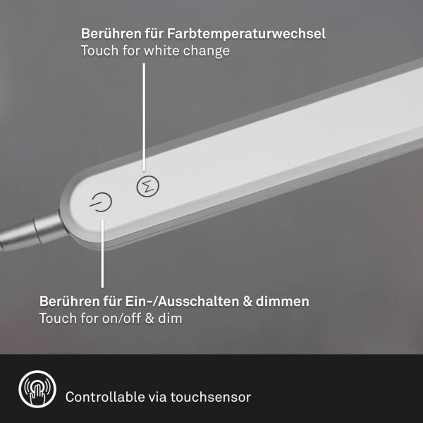 Briloner 7389-014 - Lampada da tavolo LED dimmerabile SERVO LED/8W/230V 3000/6500K