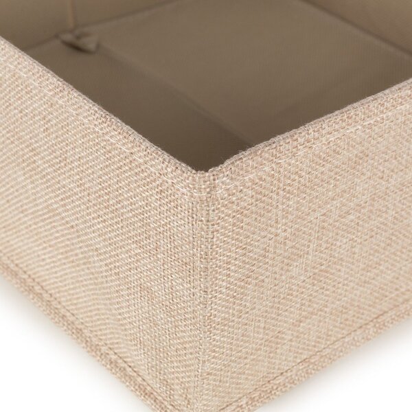 Scatola beige in tessuto 28x12x12 cm Sandy – Compactor