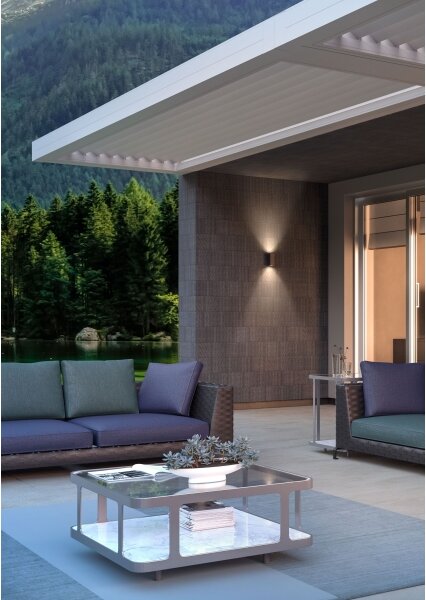 Redo 90531 - Applique a LED da esterno BRIO LED/10W/230V 3000K IP54 marrone