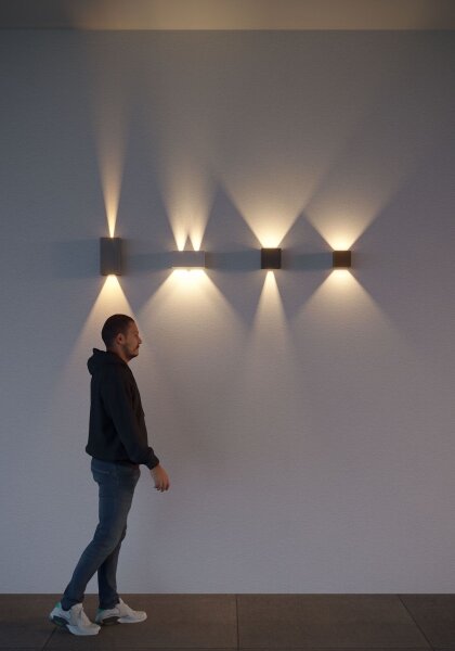 Redo90553-Applique a LED da esterno VARY 2xLED/10W/230V 3000K IP54 antracite