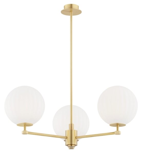 Argon 6307 - Lampadario a sospensione con supporto rigido PALOMA 3xE14/7W/230V oro/bianco