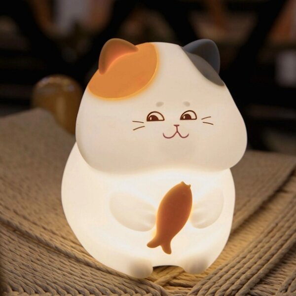 Lampada a LED RGBW Dimmerabile per bambini GATTO LED/1W/3,7V 1200 mAh