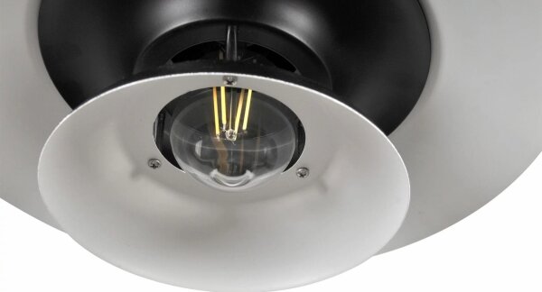 Lampadario a sospensione con filo BERIT 1xE27/20W/230V nero