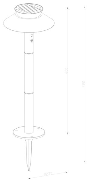 Nordlux - Lampada solare LED con sensore JUSTINA LED/5W/3,7V IP44