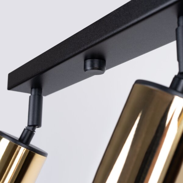 Sollux SL.1387 - Faretto WINX 4xGU10/10W/230V nero/oro
