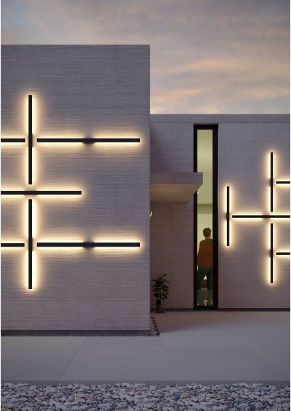 Redo 90623 -Applique a LED da esterno REFLEXA LED/20W/230V 3000K IP54 nero