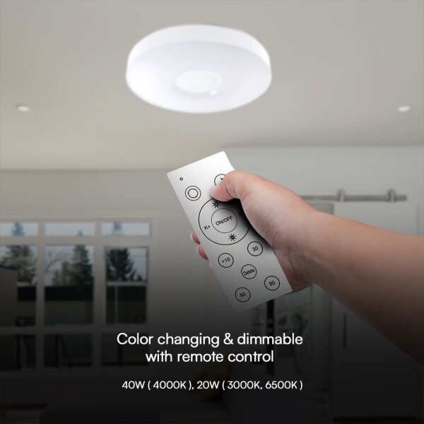 Plafoniera LED dimmerabile LED/40W/230V 3000-6500K 39 cm bianco + +TC