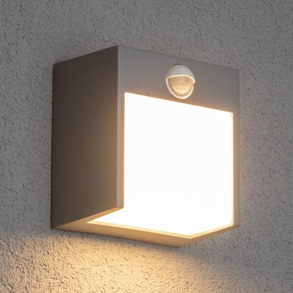 Brilagi TERNI LED/12W/230V lampada da parete esterna con sensore grigia IP44