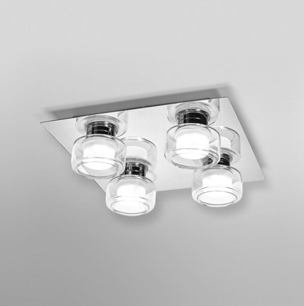 Ledvance -Plafoniera LED da bagno ORBIS FLAME 4xLED/5,5W/230V IP44 cromo