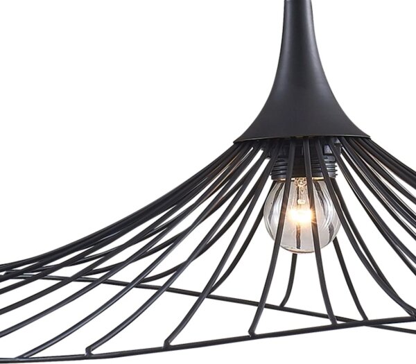 Lampadario a sospensione con filo ARIELLE 1xE27/20W/230V diametro 50 cm nero