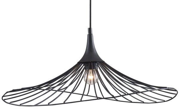 Lampadario a sospensione con filo ARIELLE 1xE27/20W/230V diametro 50 cm nero