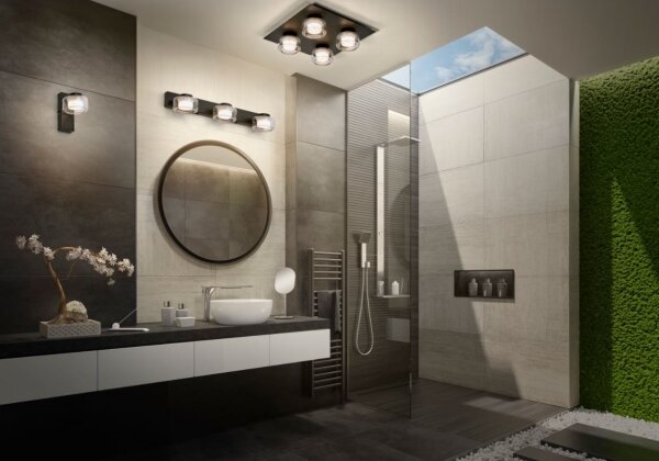 Ledvance-Applique a LED da bagno ORBIS FLAME 3xLED/5,5W/230V IP44 nero