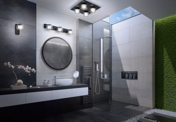 Ledvance-Applique a LED da bagno ORBIS FLAME 3xLED/5,5W/230V IP44 nero