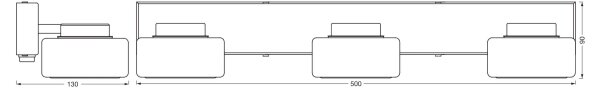 Ledvance-Applique a LED da bagno ORBIS FLAME 3xLED/5,5W/230V IP44 nero