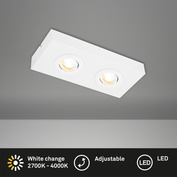 Briloner 3996026 - Faretto LED CTS 2xLED/4W/230V 2700/4000K bianco