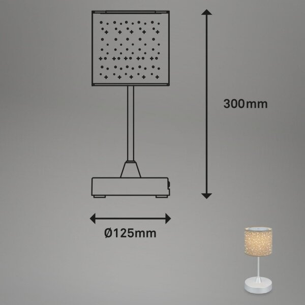 Brilo - Lampada da tavolo ricaricabile dimmerabile LOLE LED/3W/5V IP44 argento