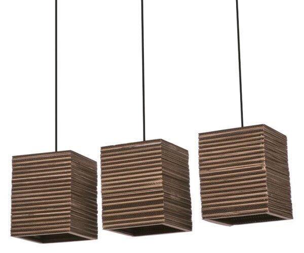 Ledvance - Lampadario a sospensione con filo DECOR CARDBOARD 3xE27/15W/230V