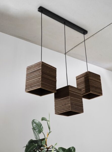 Ledvance - Lampadario a sospensione con filo DECOR CARDBOARD 3xE27/15W/230V