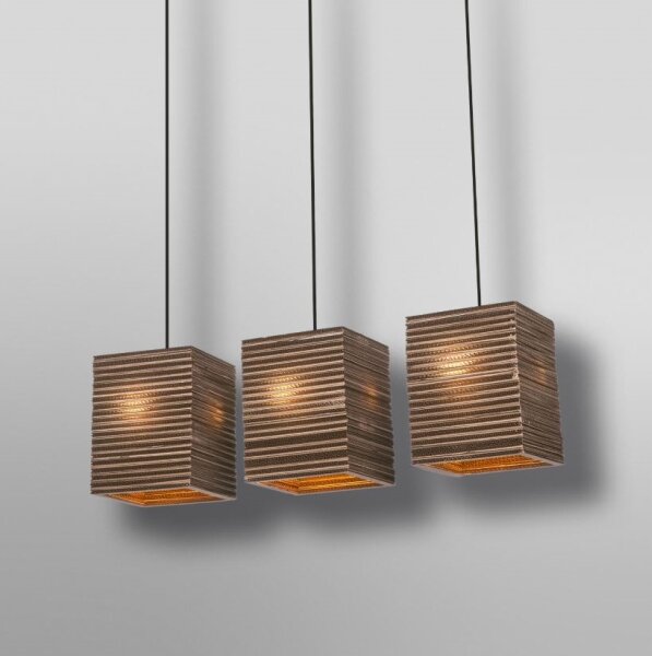 Ledvance - Lampadario a sospensione con filo DECOR CARDBOARD 3xE27/15W/230V