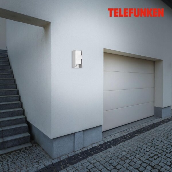 Telefunken 321104TF-Applique da esterno con sensore 1xE27/12W/230V IP44 bianco