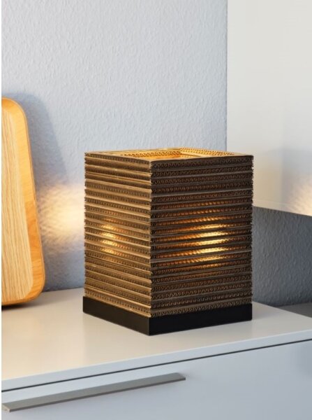 Ledvance - Lampada da tavolo DECOR CARDBOARD 1xE27/15W/230V 20x20 cm