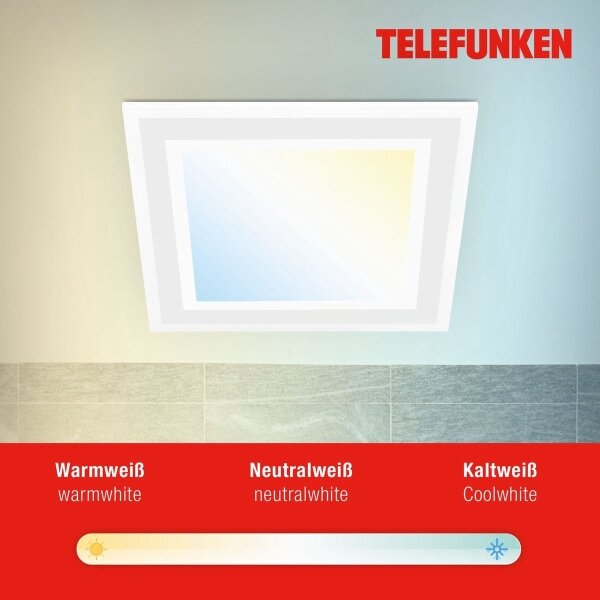 Telefunken 318806TF - Plafoniera dimmerabile RGBW LED/24W/230V + +TC