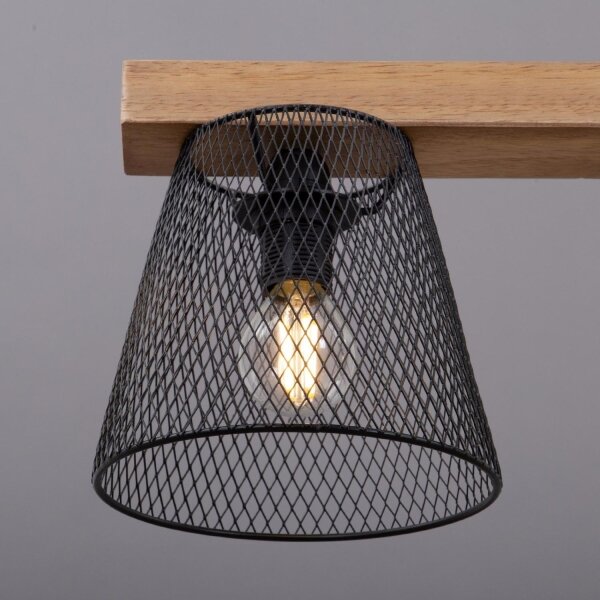 Briloner 4077-035 - Lampadario a sospensione con filo WOOD & STYLE 3xE14/25W/230V