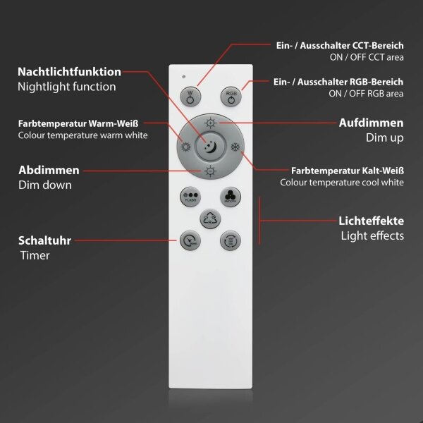 Brilo -Plafoniera LED RGB dimmerabile CENTRO LED/24W/230V Wi-Fi Tuya + +TC