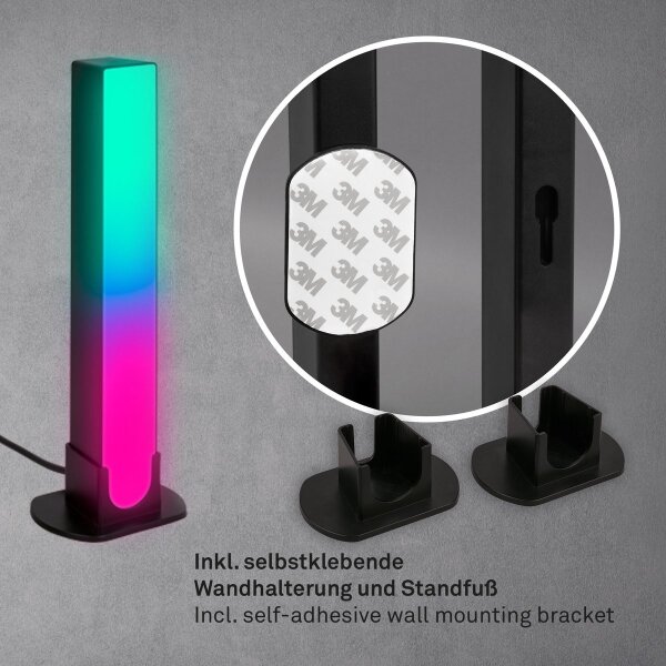 Brilo - SET 2x LED RGBIC Lampada da tavolo dimmerabile LED/12W/230V 3000-6500K Wi-Fi Tuya