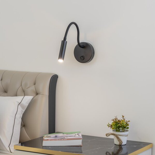 Brilagi - Lampada da parete flessibile dimmerabile a LED MAYA 1xG9/4W/230V nero