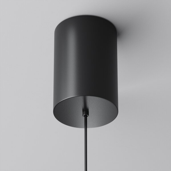 Maytoni P076PL-L12W3K-B - Lampadario LED a sospensione con filo PLATO LED/12W/230V 3000K nero