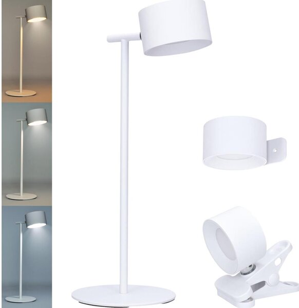 Solight WO68-W- Lampada ricaricabile LED 3in1 4W/2000mAh 3000/4000/6500K bianco