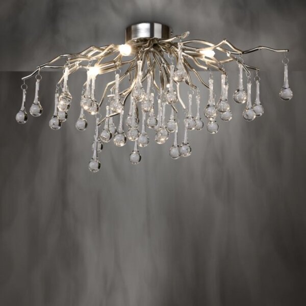 Paul Neuhaus 8090-55 - Lampadario a plafone ICICLE 4xG9/40W/230V 30x60 cm cromo