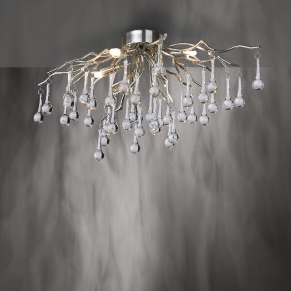 Paul Neuhaus 8090-55 - Lampadario a plafone ICICLE 4xG9/40W/230V 30x60 cm cromo