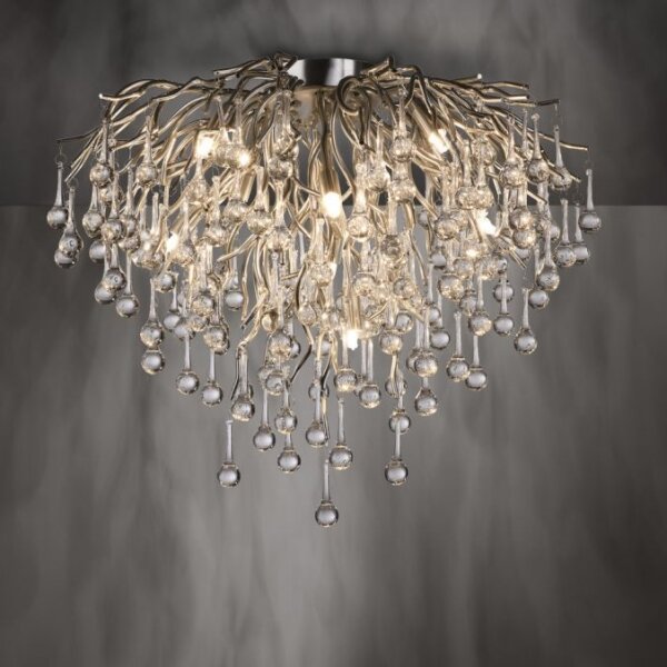 Paul Neuhaus 8091-55 - Lampadario a plafone ICICLE 9xG9/40W/230V diametro 50 cm cromo