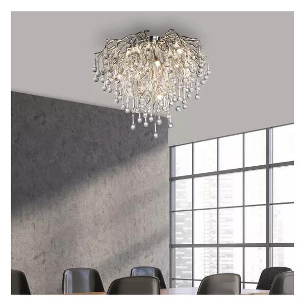 Paul Neuhaus 8091-55 - Lampadario a plafone ICICLE 9xG9/40W/230V diametro 50 cm cromo