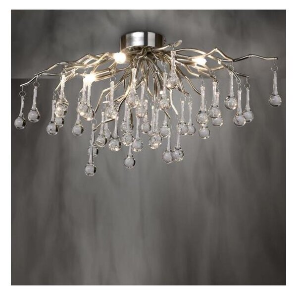 Paul Neuhaus 8090-55 - Lampadario a plafone ICICLE 4xG9/40W/230V 30x60 cm cromo