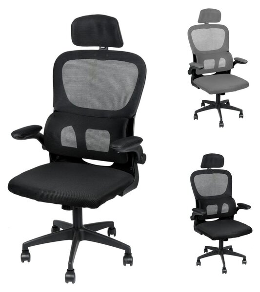 Sedia da ufficio ergonomica con braccioli regolabili in 3 dimensioni