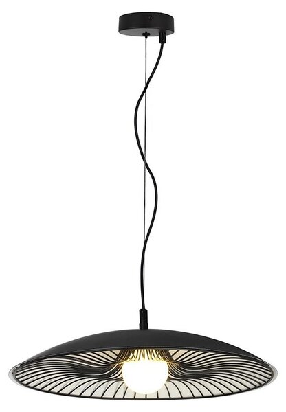 Lampada a sospensione VT-89018, nera, bianca, in vetro, altezza 100 cm