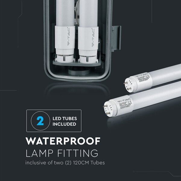 Lampada fluorescente tecnica LED T8 2xG13/22W/230V IP65 4000K 156 cm